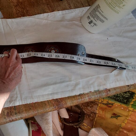 VINTAGE - Authentic 100% Leather Hippie Belt from Ibiza, Circa 1960s main image 6